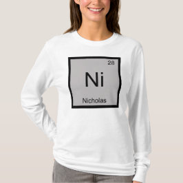 Nicholas Namn Kemiskt Element Periodiska Systemet Tröja
