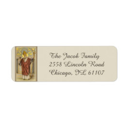 Nicholas of Myra Bishop Returadress Etikett