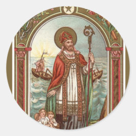 Nicholas of Myra Bishop Runt Klistermärke