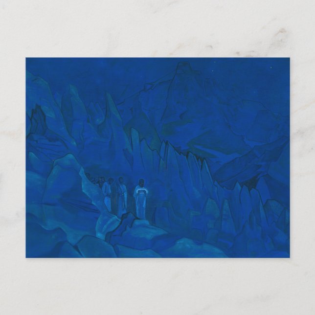 Nicholas Roerich brände mörkret Helg Vykort (Framsida)