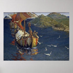 Nicholas Roerich Guests från Overseas Print on Can Poster