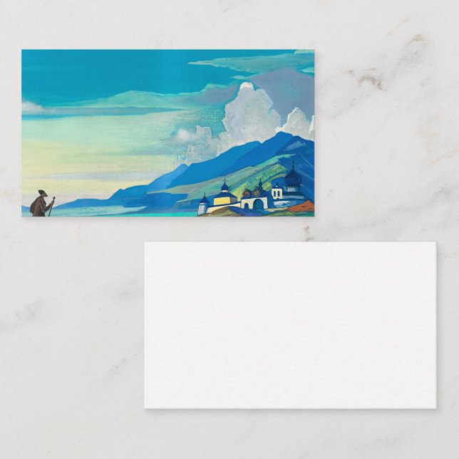 Nicholas Roerich Pilgrim från Radiant City Visitkort (Fram/baksida)