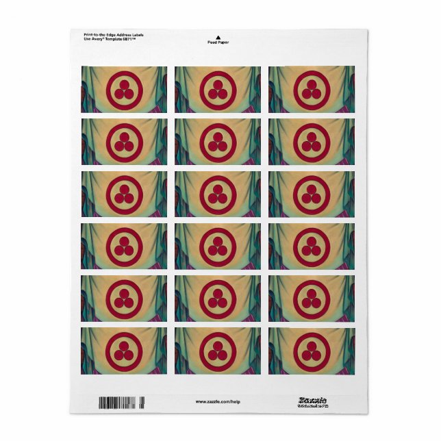 Nicholas Roerichs banderoll för fred Adressetikett (Helt Ark)