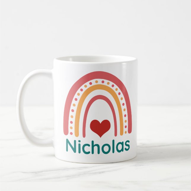 Nicholas Vintage Boho Rainbow Kaffemugg (Vänster)