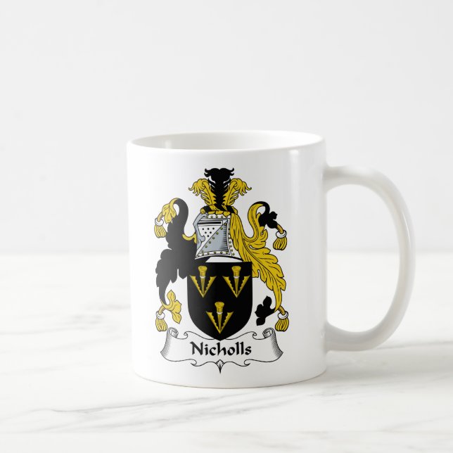 Nicholls familjvapensköld kaffemugg (Höger)