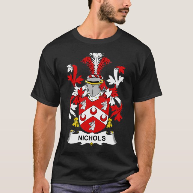 Nichols Jackar Arm Family Crest T Shirt (Framsida)