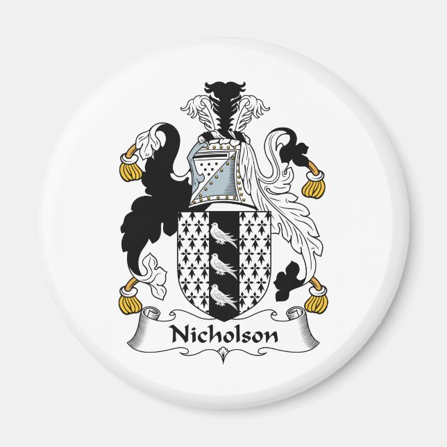 Nicholson Family Crest Magnet (Framsidan)