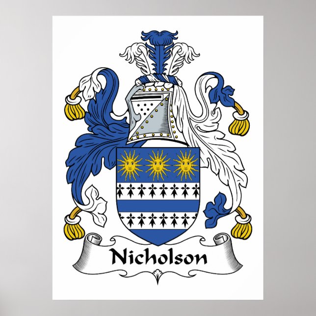 Nicholson Family Crest Poster (Framsidan)