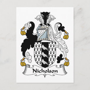 Nicholson Family Crest Vykort