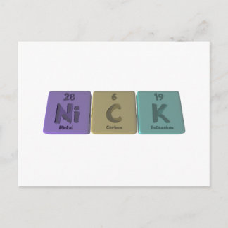 Nick as Nickel Carbon Kalium Vykort