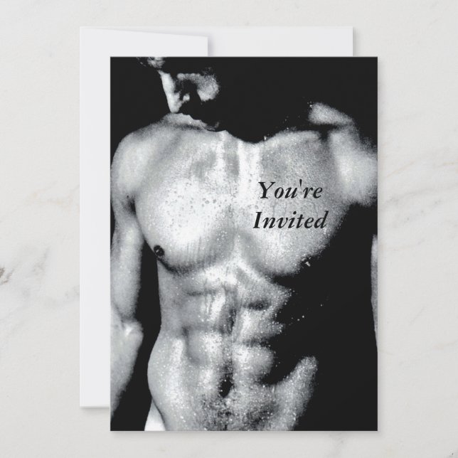 Nick Blöt bw, du är inbjuden Inbjudningar (Framsida)