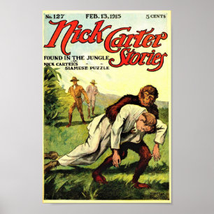 Nick Carter Stories 127 - hittades i Jungle Poster