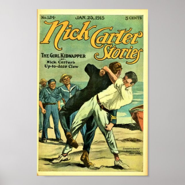 Nick Carter Stories - Flickan Kidnapper Poster (Framsidan)
