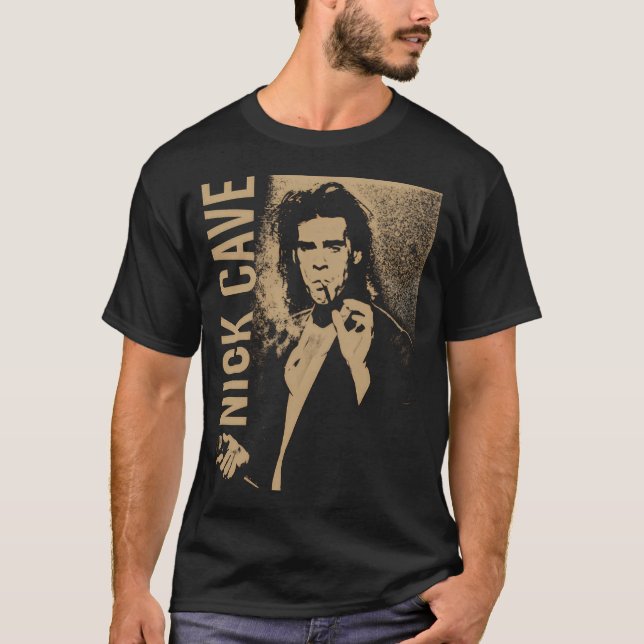 Nick Cave och Bad Seeds Namnteckning musikband T Shirt (Framsida)