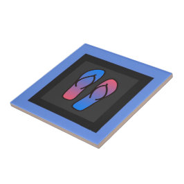 NiCK DAViD - Blålagunplattan Flinflip flops Tile Kakelplatta