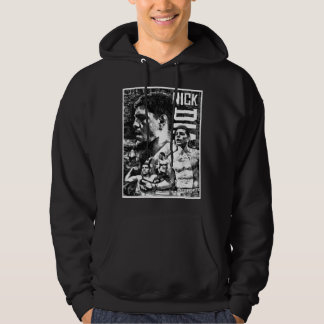 Nick Diaz Black and White Teckning Classic Hoodie