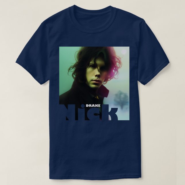 Nick Drake Rosa Måne TShirt T Shirt (Design framsida)