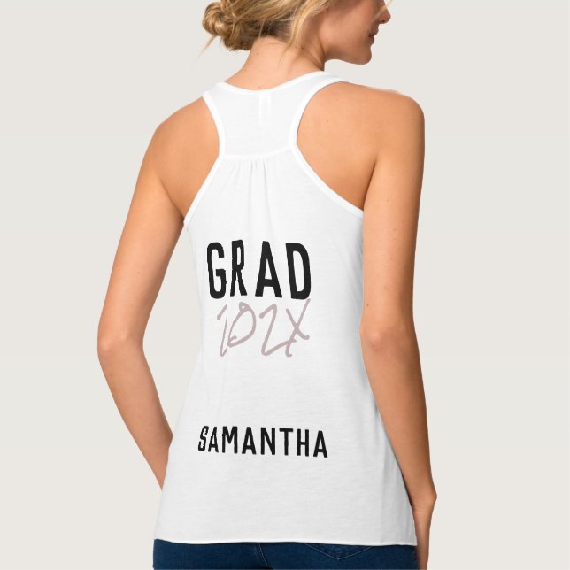 Nick Namn | Grad År | Anpassningsbar Chic Team Linne Med Racerback (Baksida)
