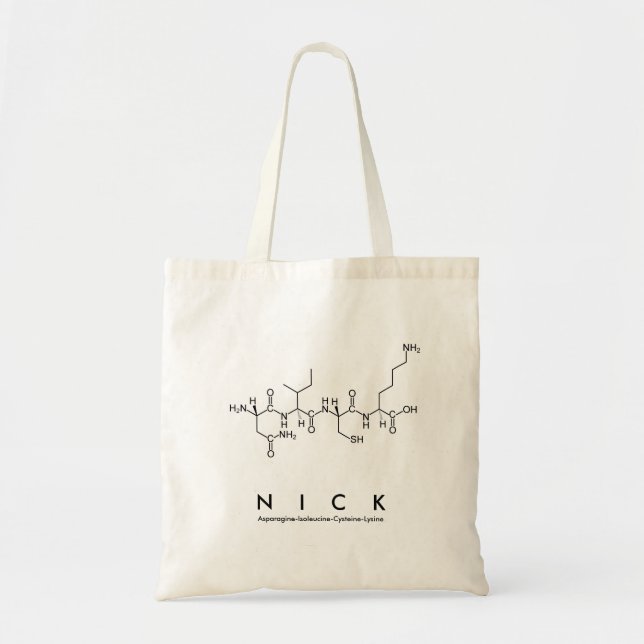 Nick peptide namn säck tygkasse (Framsidan)