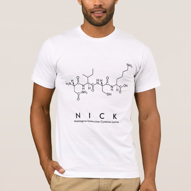 Nick peptide namn shirt t shirt (Framsida)