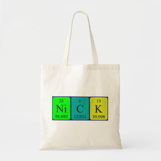 Nick Periote bord namn tote bag Tygkasse (Framsidan)
