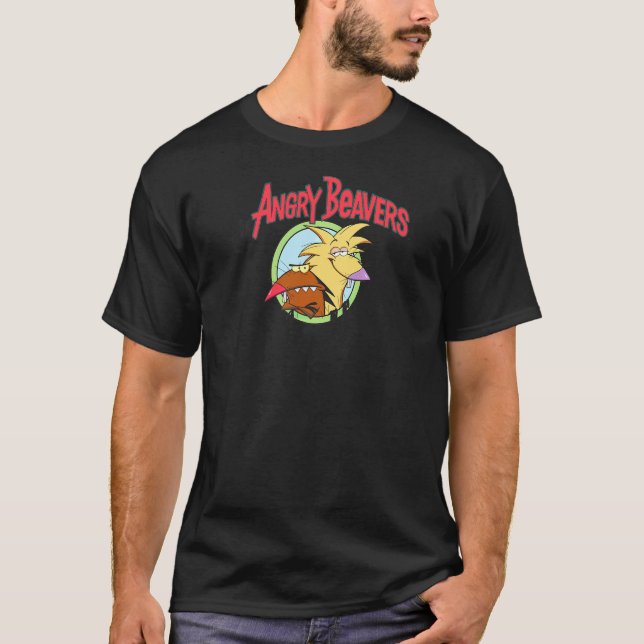 Nick Rewind Arg Beavers Norbert och Daggett T Shirt (Framsida)