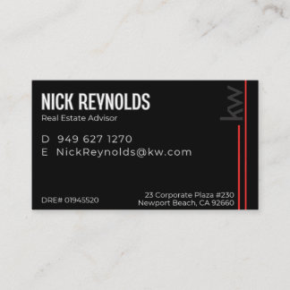 Nick Reynolds Visitkort