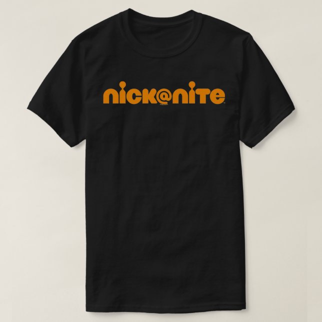 Nick vid Nite Logotyp i Orange filt T Shirt (Design framsida)
