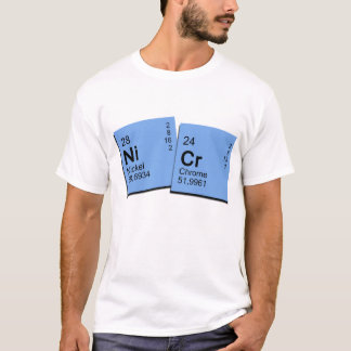 nickel chrome pour fond blanc tee shirt