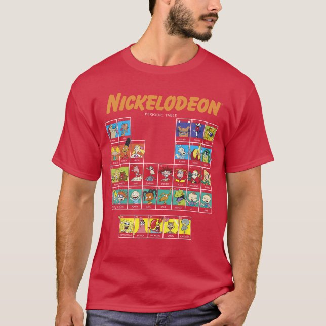 Nickelodeon Periodicable of Characters boy T Shirt (Framsida)
