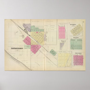 Nickerson dragon, aurora, Barclay, Kansas Poster