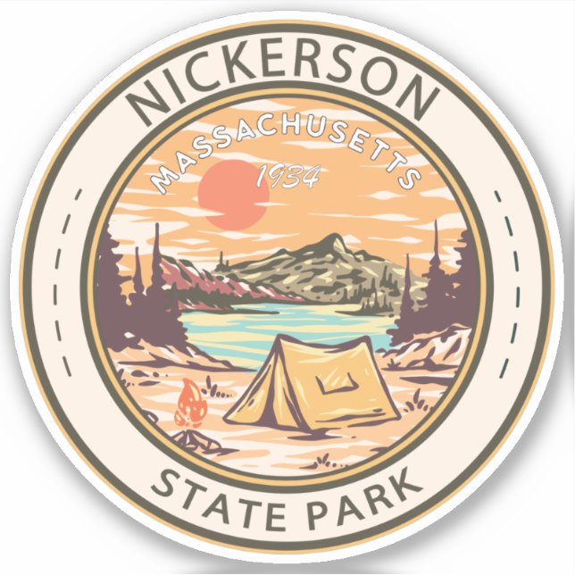 Nickerson State Park Massachusetts Badge Klistermärken (Framsida)