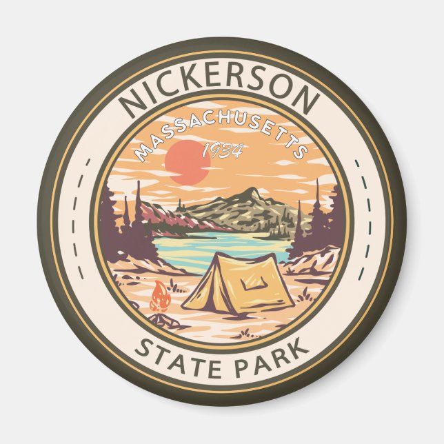 Nickerson State Park Massachusetts Badge Magnet (Framsidan)