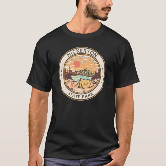 Nickerson State Park Massachusetts Badge T Shirt (Framsida)