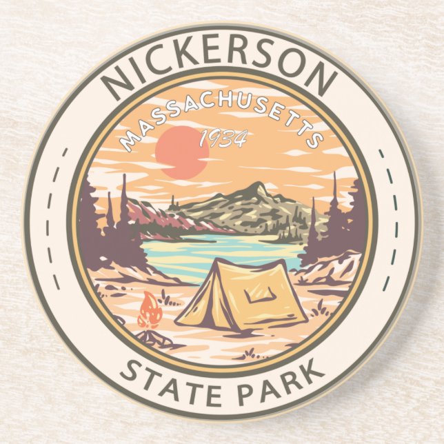 Nickerson State Park Massachusetts Badge Underlägg (Framsidan)