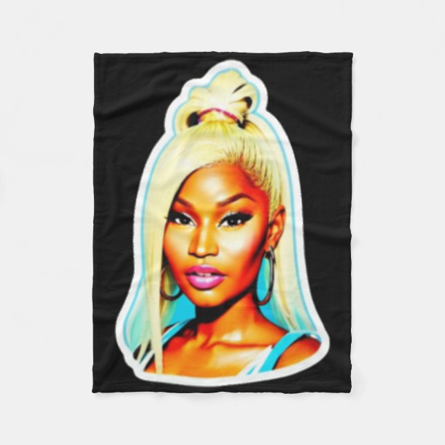 Nicki Minaj Sticker Fleecefilt (Framsidan)