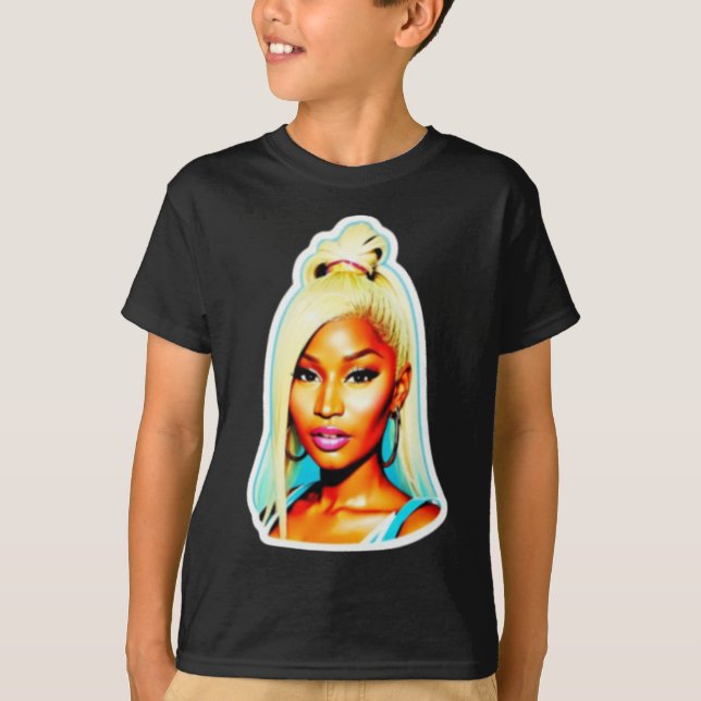 Nicki Minaj Sticker T Shirt (Framsida)
