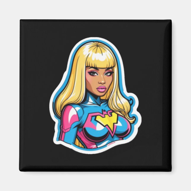 Nicki Minaj Superhjälten Sticker Magnet (Framsidan)