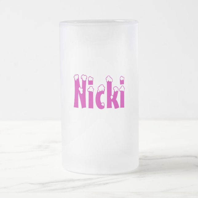 Nicki-Namn Stil-Frostad mugg (Center)