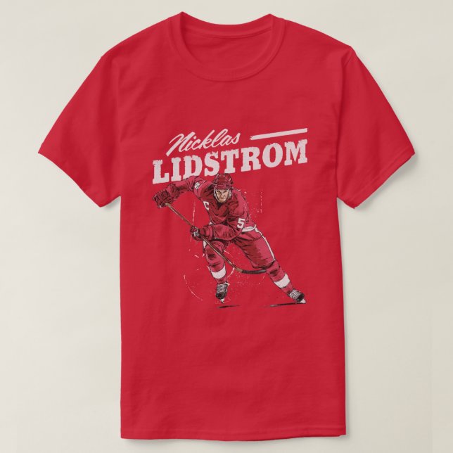 Nicklas Lidstrom Retro T Shirt (Design framsida)