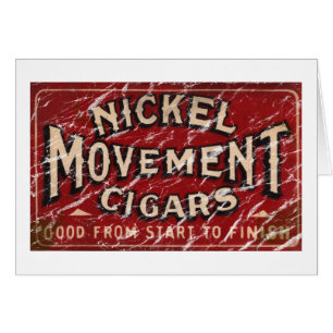 Nickle Movement Cigar 1900 - tryckt Hälsningskort