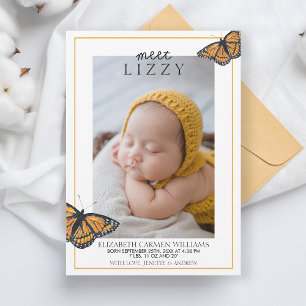 Nickname Meet Baby Butterflies Birth Meddelande