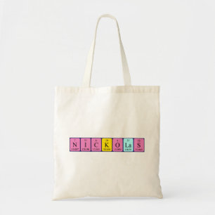 Nickolas Perioas bord namn tote bag Tygkasse