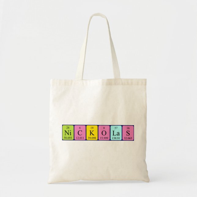 Nickolas Perioas bord namn tote bag Tygkasse (Framsidan)