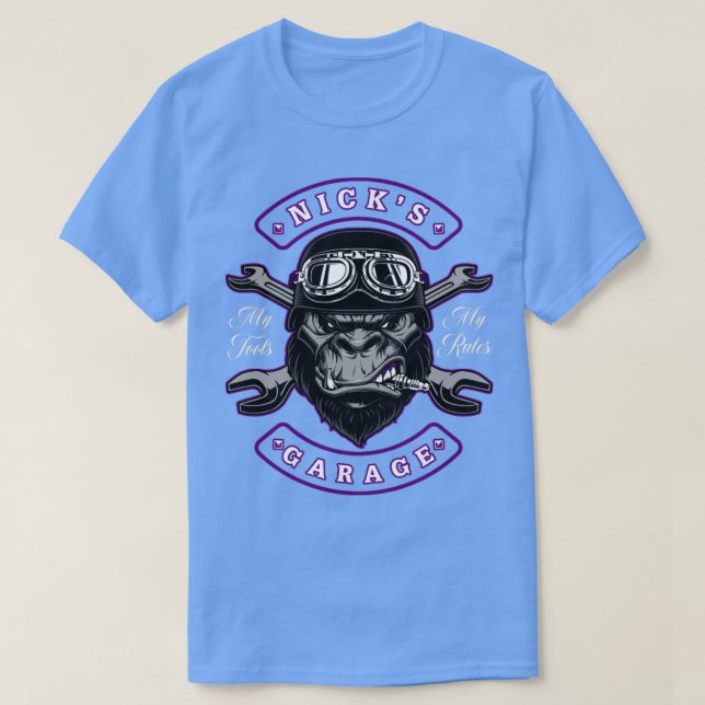 Nicks Garage Personlig Manar Gift1 T Shirt (Design framsida)