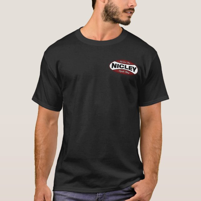 Nicley rusar shoppar t-shirt (Framsida)