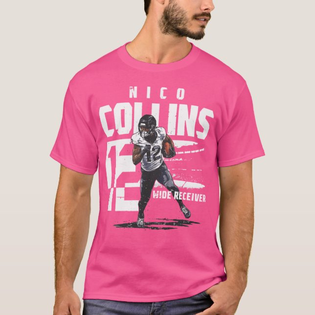 Nico Collins Houston Player Namn T Shirt (Framsida)