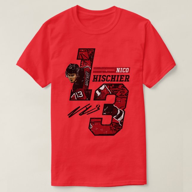 Nico Hischier New jersey Offset 1 T Shirt (Design framsida)