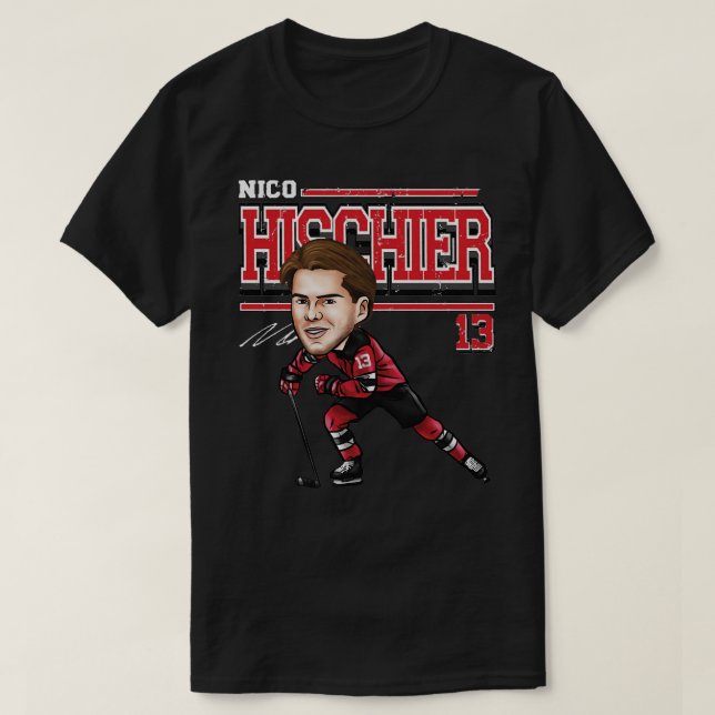 Nico Hischier New jersey toon 1 T Shirt (Design framsida)