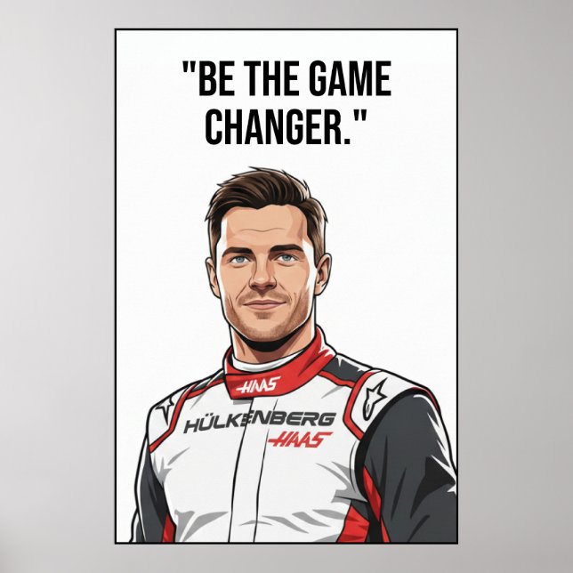 Nico Hülkenberg Racing Vector – Be the Game Change Poster (Framsidan)